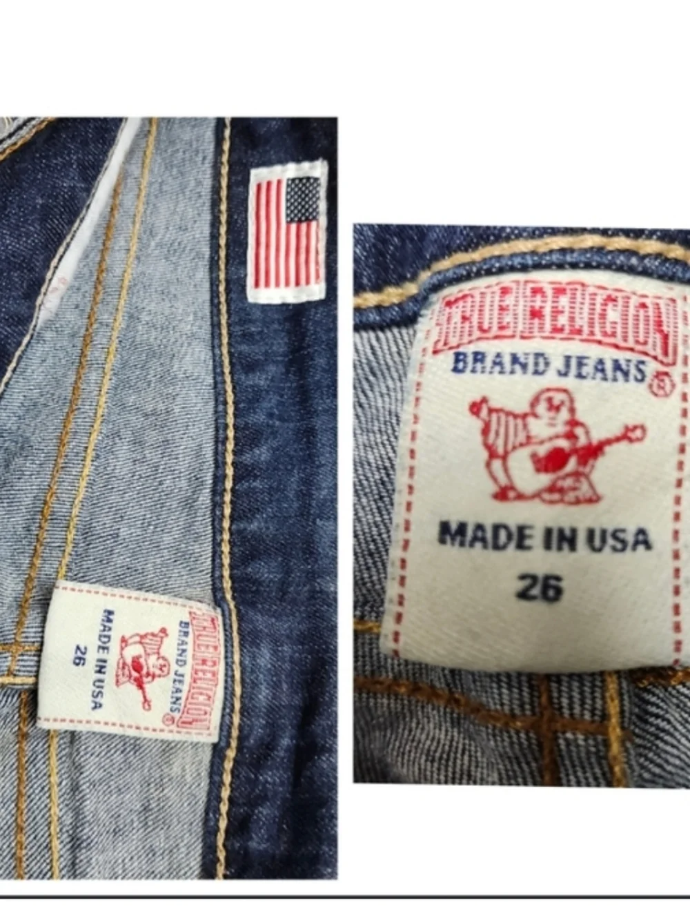 True Religion Women WAKR20Q10 low rise slim straight skinny denim Blue jeans 26 - Picture 9 of 14